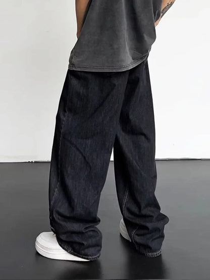 sanyamk Hip Hop Distressed Shabby Jeans Pants Men Ripped Patchwork Denim Trousers Male Oversize Loose Japanese Streetwear 5XL