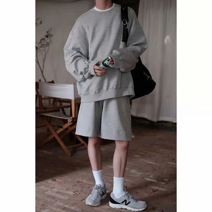 sanyamk Hip Hop Clothes Men Loose Fit 2 Piece Set Japan Style Streetwear Men Fashion Clothing Spring and Autumn Tracksuit Men Daily Wear