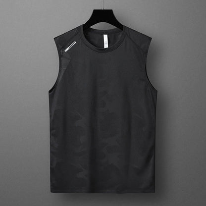 sanyamk 2024 Summer New Sports Running Undershirt Men'S Sleeveless T-Shirt Ultra-Thin Shoulders Fitness Bottoming Shirt Casual Fashion