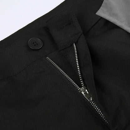 Bonsir Y2k Techwear Casual Pants Men Hollow Out Baggy Patchwear Trousers Male Streetwear Low Rise Sweatpants Korean Hip Hop