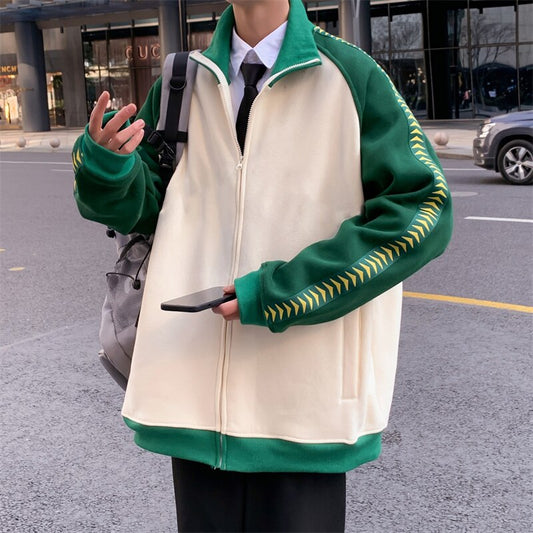 Bonsir Vintage Baseball Jassen Mannen Vrouwen Harajuku Stiksels simple Streetwear Casual Losse Varsity Jacket Paar student coat