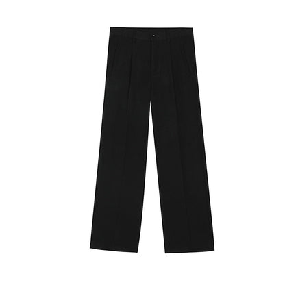 sanyamk Men Casual Straight Suit Pant Male Japan Korea Style Loose Vintage Fashion Streetwear Trousers Wide Leg Pant