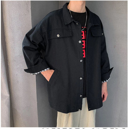 sanyamk Japanese Style Retro Tooling Functional Jackets Coat  Men's Loose Causal High Street Hip-hop Overcoat Men Tops Male Clothes