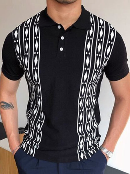 sanyamk trendy mens fashion mens summer outfits dope outfits mens street style mens spring fashion aesthetic outfits menSpring Contrast Striped Business Polo Shirts For Men Casual Turn-down Collar Man Top Tee Summer Short Sleeve Button T-shirt