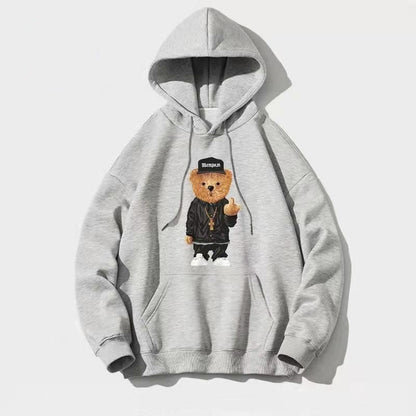 Bonsir Limited New Fun Hoodie Fashion Street Bear Print Graphic Simple Harajuku Hip Hop Casual Style Cotton Men's Hoodies Sweatshirts