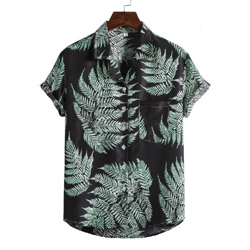 sanyamk Summer Men For Shirt Holiday Fashion Beach Dot Print Short Sleeve Tops Aloha Clothing Streetwear Mens Hawaiian Shirts 5XL