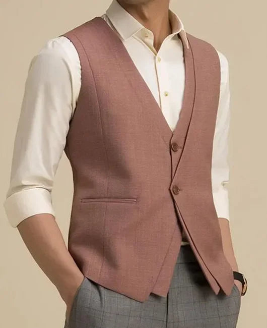 sanyamk  -  Spring and Autumn New Product European and American Fashion Casual Men's High Quality Suit Vest Dress