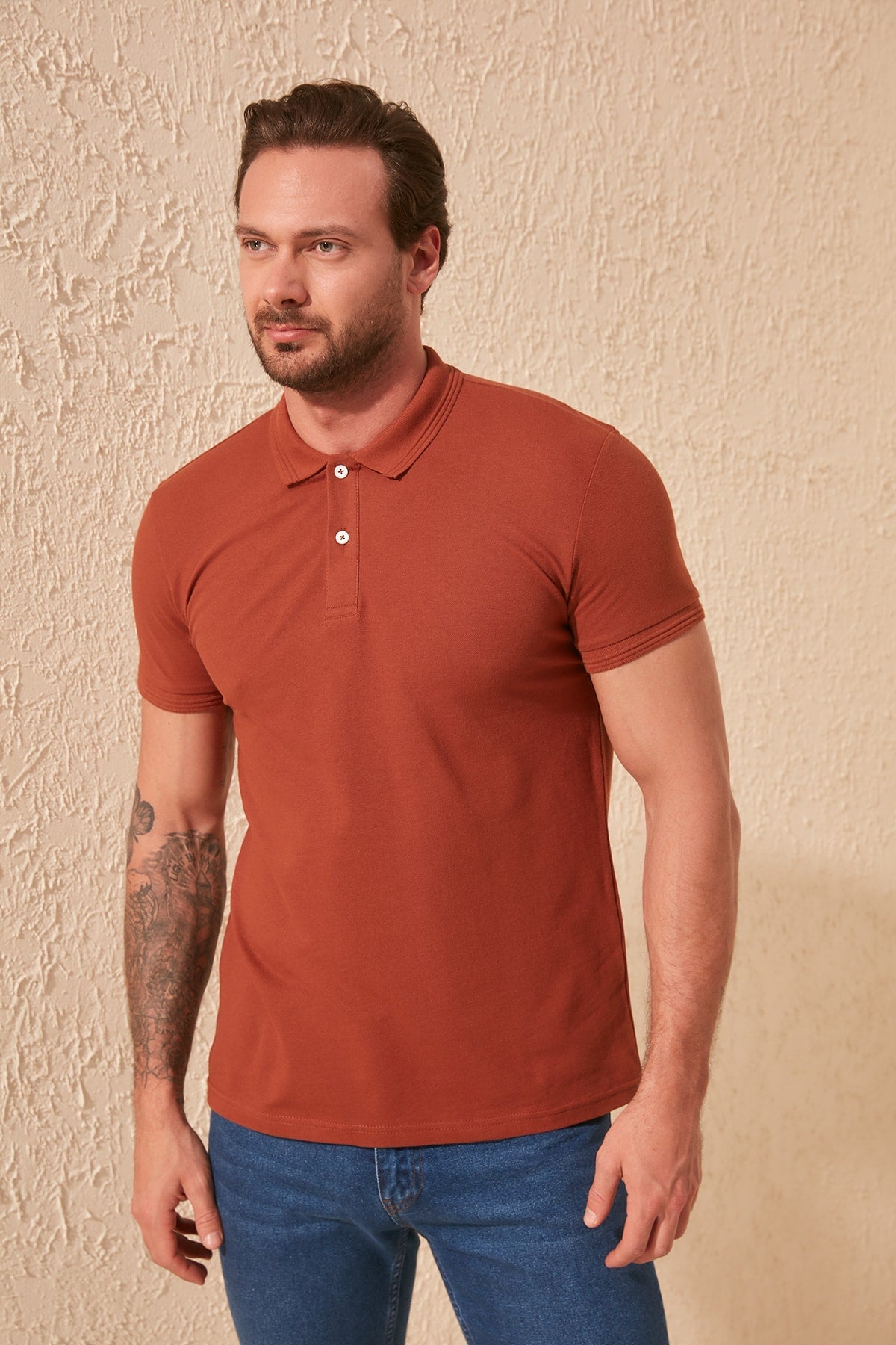 sanyamk Male Colar Jacquard Polo Collar T-Shirt TMNSS20PO0009 Men 'S Clothing Fashion 2021 Summer Spring Male Top T-shirt футболка