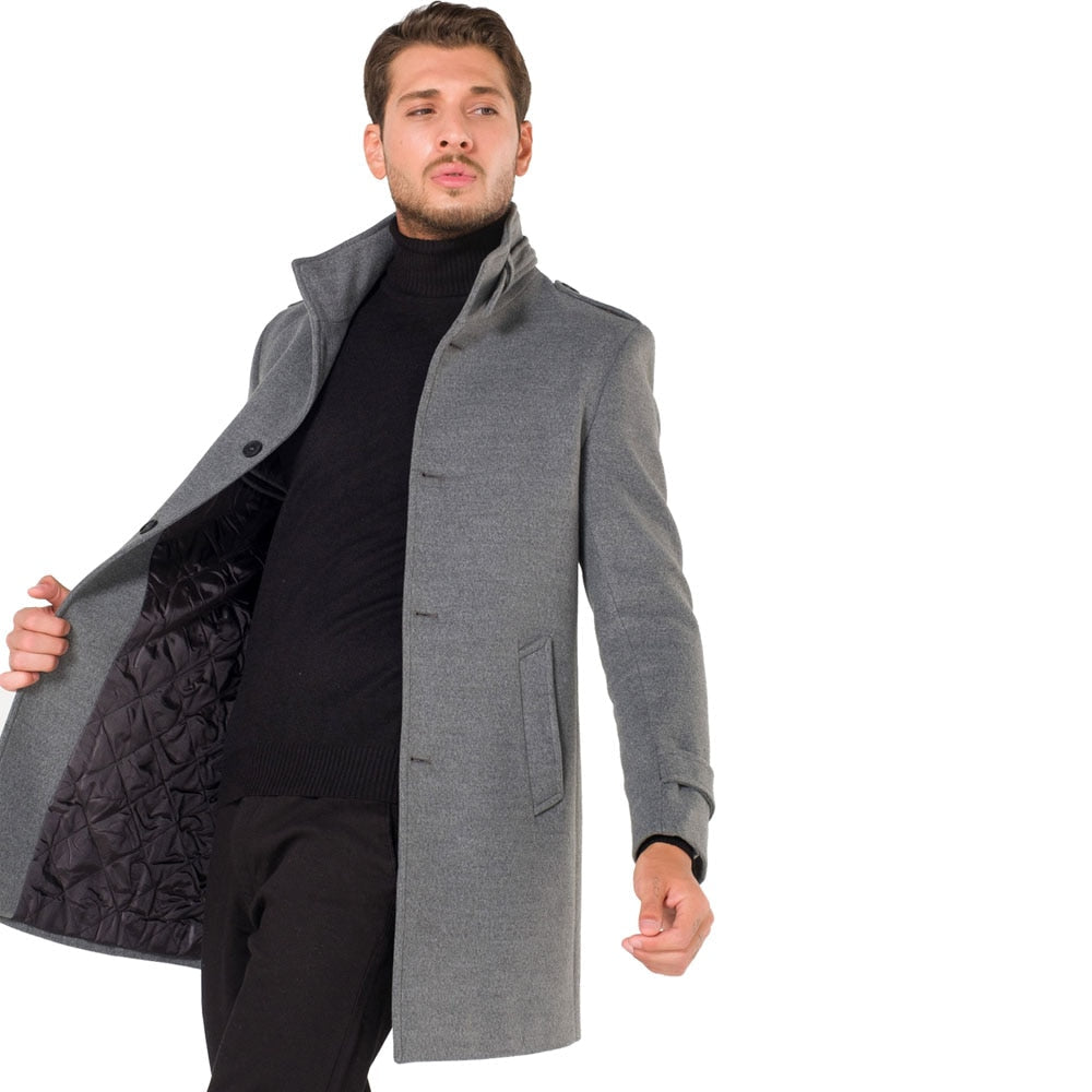 sanyamk AtakGiyim 2021 Men Slim fit judge collar classic model Suitable for suits and sportswear Dirt repellent