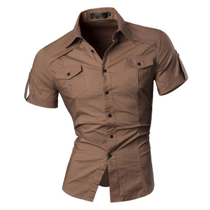 sanyamk Men&#39;s Summer Short Sleeve Casual Dress Shirts Fashion Stylish 8360