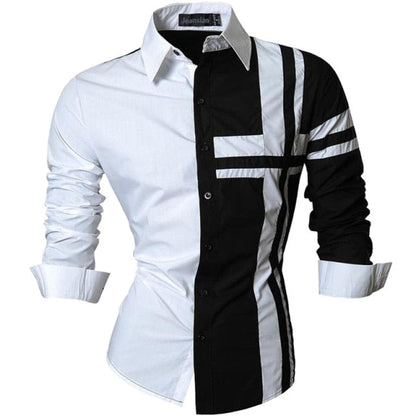 sanyamk Spring Autumn Features Shirts Men Casual Jeans Shirt New Arrival Long Sleeve Casual Slim Fit Male Shirts Z034