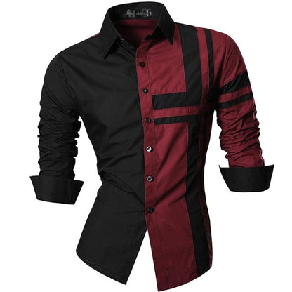 sanyamk Spring Autumn Features Shirts Men Casual Jeans Shirt New Arrival Long Sleeve Casual Slim Fit Male Shirts Z034