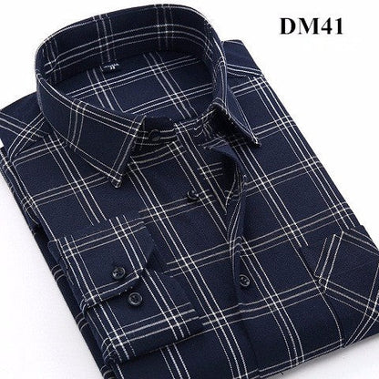 sanyamk Plaid Shirt New Autumn Winter Flannel Red Checkered Shirt Men Shirts Long Sleeve Chemise Homme Cotton Male Check Shirts