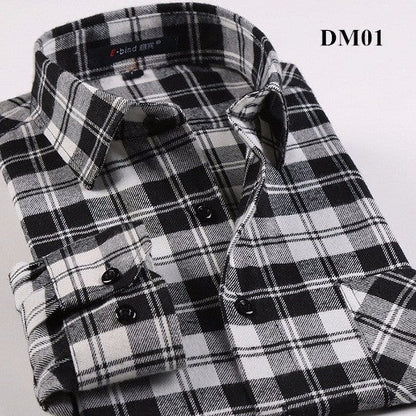 sanyamk Plaid Shirt New Autumn Winter Flannel Red Checkered Shirt Men Shirts Long Sleeve Chemise Homme Cotton Male Check Shirts