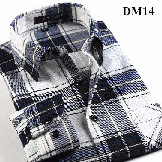 sanyamk Plaid Shirt New Autumn Winter Flannel Red Checkered Shirt Men Shirts Long Sleeve Chemise Homme Cotton Male Check Shirts