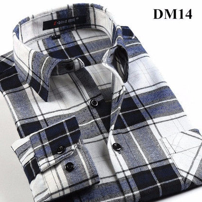 sanyamk Plaid Shirt New Autumn Winter Flannel Red Checkered Shirt Men Shirts Long Sleeve Chemise Homme Cotton Male Check Shirts