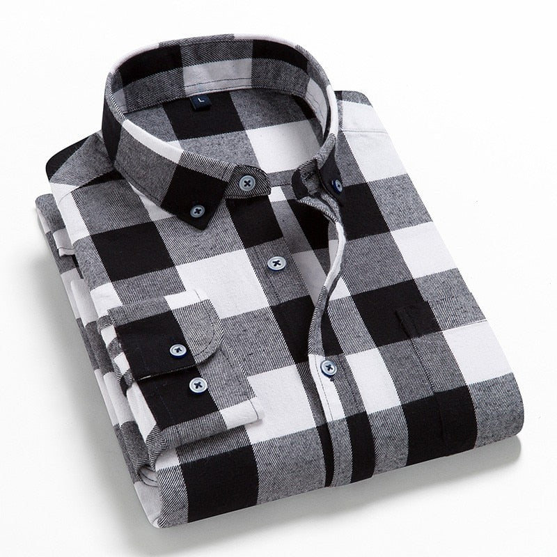 sanyamk 2022 Spring Autumn Plaid Shirt Men Cotton New Male Casual Long Sleeve Shirt  High Quality  Man Clothes