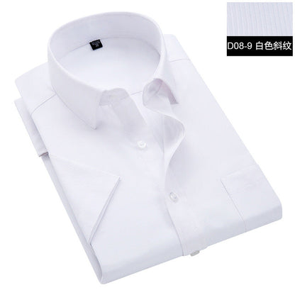 sanyamk Summer S~8xl men&#39;s striped short sleeve dress shirt square collar non-iron regular fit anti-wrinkle  pocket  male social shirt