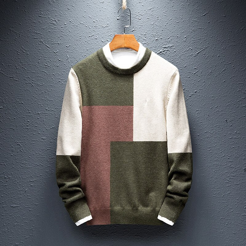 sanyamk Sweater men&#39;s round neck Korean version of the bottoming shirt men&#39;s thick autumn and winter men&#39;s sweater