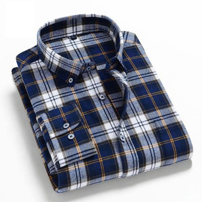 sanyamk 2022 Spring Autumn Plaid Shirt Men Cotton New Male Casual Long Sleeve Shirt  High Quality  Man Clothes