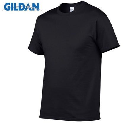 sanyamk 1 PCS Gildan Quality Men&#39;s Summer 100% Cotton T-Shirt Men Casual Short Sleeve O-Neck T Shirt Comfortable Solid Tops Tees