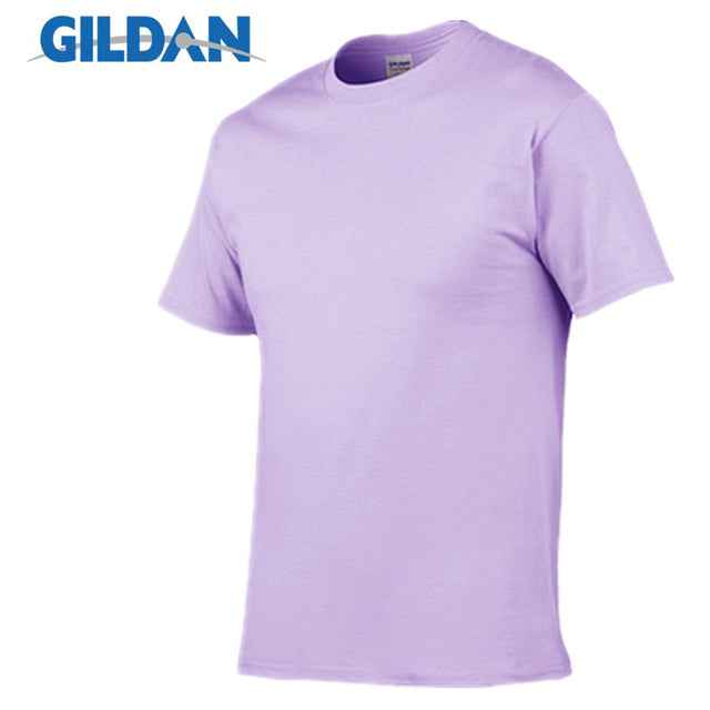 sanyamk 1 PCS Gildan Quality Men&#39;s Summer 100% Cotton T-Shirt Men Casual Short Sleeve O-Neck T Shirt Comfortable Solid Tops Tees