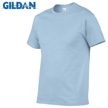 sanyamk 1 PCS Gildan Quality Men&#39;s Summer 100% Cotton T-Shirt Men Casual Short Sleeve O-Neck T Shirt Comfortable Solid Tops Tees