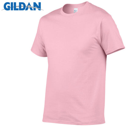 sanyamk 1 PCS Gildan Quality Men&#39;s Summer 100% Cotton T-Shirt Men Casual Short Sleeve O-Neck T Shirt Comfortable Solid Tops Tees