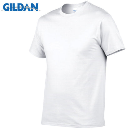 sanyamk 1 PCS Gildan Quality Men&#39;s Summer 100% Cotton T-Shirt Men Casual Short Sleeve O-Neck T Shirt Comfortable Solid Tops Tees