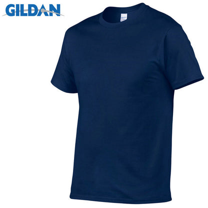 sanyamk 1 PCS Gildan Quality Men&#39;s Summer 100% Cotton T-Shirt Men Casual Short Sleeve O-Neck T Shirt Comfortable Solid Tops Tees