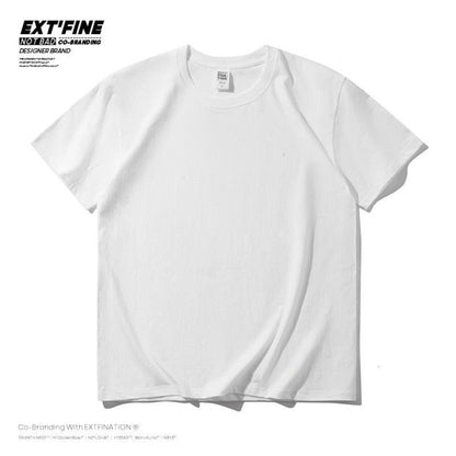 sanyamk Summer Man T-shirts Short Sleeve Solid Color Casual Oversized T Shirt Men Harajuku Hip Hop Cotton Men&#39;s Clothing Tops Tee