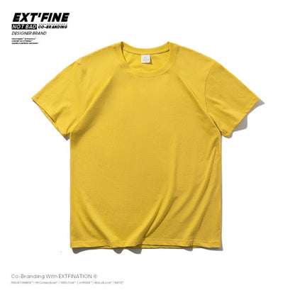 sanyamk Summer Man T-shirts Short Sleeve Solid Color Casual Oversized T Shirt Men Harajuku Hip Hop Cotton Men&#39;s Clothing Tops Tee