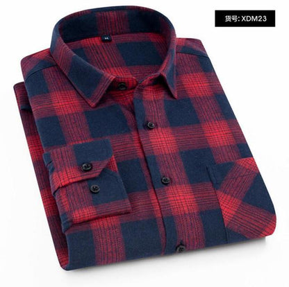 sanyamk 2022 Spring Autumn Plaid Shirt Men Cotton New Male Casual Long Sleeve Shirt  High Quality  Man Clothes