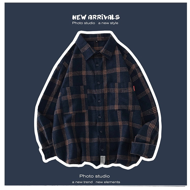 sanyamk Plaid Casual Shirts For Men Clothing Black Plaid Shirt Men Long Sleeve Shirt For Men Fasion M-5XL New Arrival