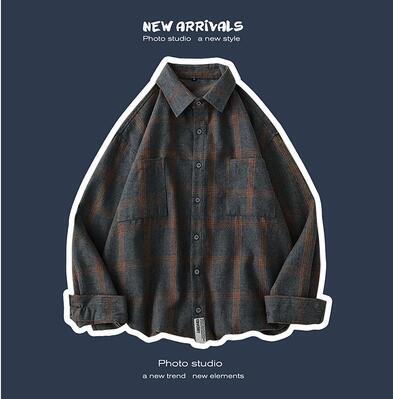 sanyamk Plaid Casual Shirts For Men Clothing Black Plaid Shirt Men Long Sleeve Shirt For Men Fasion M-5XL 2022 New Arrival