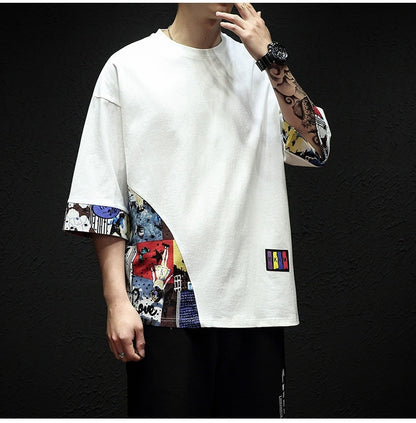 sanyamk Half Sleeve Linen Cotton T Shirt For Men Clothing Harajuku Tee Shirt Summer Streetwear Hip Hop 5XL 2024 New Arrivals