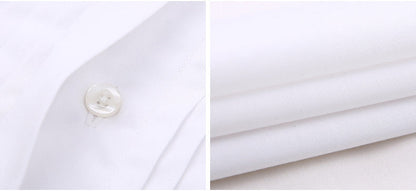 sanyamk White Men Tuxedo Shirt Regualr Fit Plus Size French Cufflinks Long Sleeve Luxury Wedding Party Male 6xl