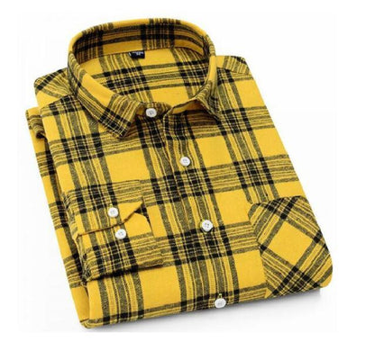 sanyamk 2022 Spring Autumn 100% Cotton  New Male Casual Long Sleeve Shirt Warm Man Clothes Flannel Plaid Shirt Men Plus Size 3XL 4XL