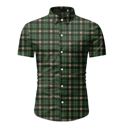 sanyamk Red Plaid Shirt Men 2022 Summer Brand Classic Short Sleeve Dress Shirt Casual Button Down Office Workwear Chemise Homme M-3XL