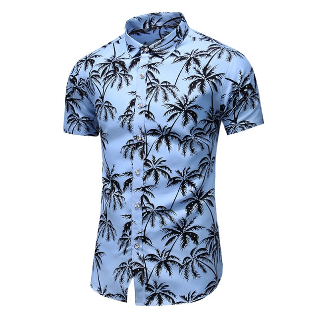 sanyamk Fashion 9 Style Design Short Sleeve Casual Shirt Men&#39;s Print Beach Blouse 2022 Summer Clothing Plus Asian Size M-XXXL 4XL 5XL