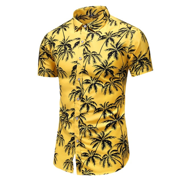 sanyamk Fashion 9 Style Design Short Sleeve Casual Shirt Men&#39;s Print Beach Blouse 2022 Summer Clothing Plus Asian Size M-XXXL 4XL 5XL