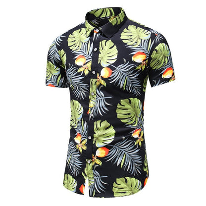 sanyamk Fashion 9 Style Design Short Sleeve Casual Shirt Men&#39;s Print Beach Blouse 2022 Summer Clothing Plus Asian Size M-XXXL 4XL 5XL