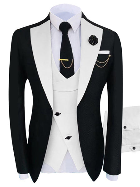 sanyamk New Arrival Terno Masculino Slim Fit Blazers Ball And Groom Suits For Men Boutique Fashion Wedding( Jacket + Vest + Pants )