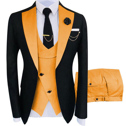 sanyamk New Arrival Terno Masculino Slim Fit Blazers Ball And Groom Suits For Men Boutique Fashion Wedding( Jacket + Vest + Pants )