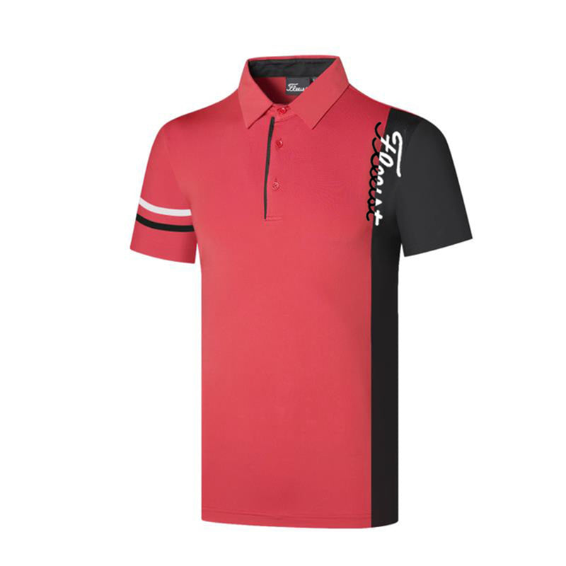 sanyamk New Men&#39;s Golf Shirt Summer Sports Golf Apparel Short Sleeve T-shirt Quick Dry Breathable Polo Shirts for Men Golf Wear