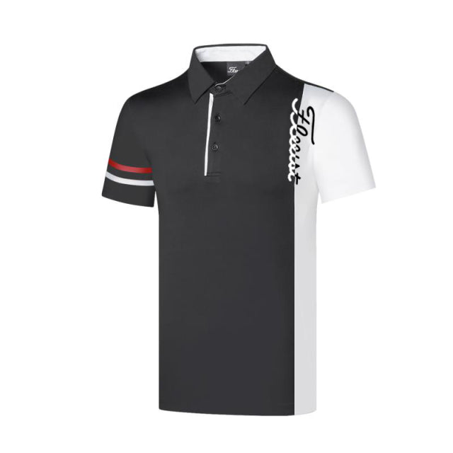 sanyamk New Men&#39;s Golf Shirt Summer Sports Golf Apparel Short Sleeve T-shirt Quick Dry Breathable Polo Shirts for Men Golf Wear