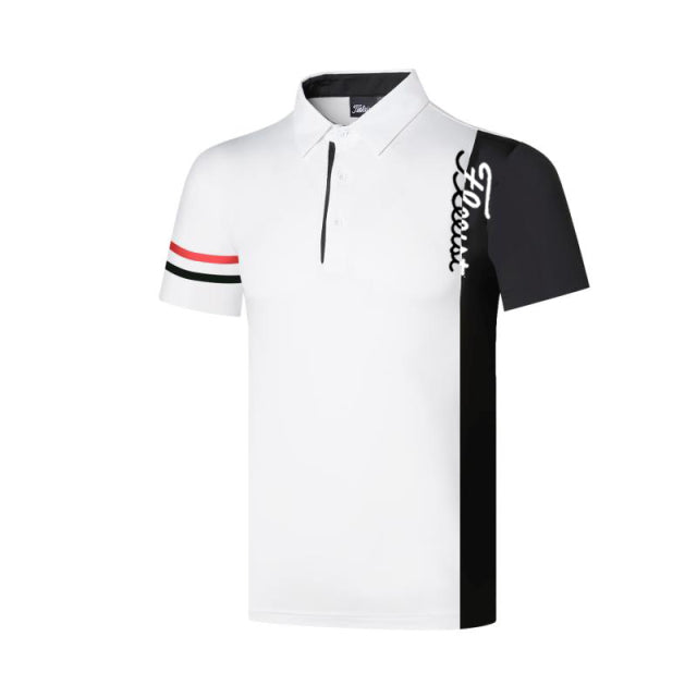 sanyamk New Men&#39;s Golf Shirt Summer Sports Golf Apparel Short Sleeve T-shirt Quick Dry Breathable Polo Shirts for Men Golf Wear