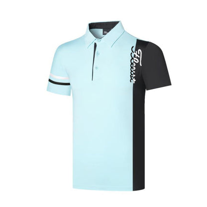 sanyamk New Men&#39;s Golf Shirt Summer Sports Golf Apparel Short Sleeve T-shirt Quick Dry Breathable Polo Shirts for Men Golf Wear