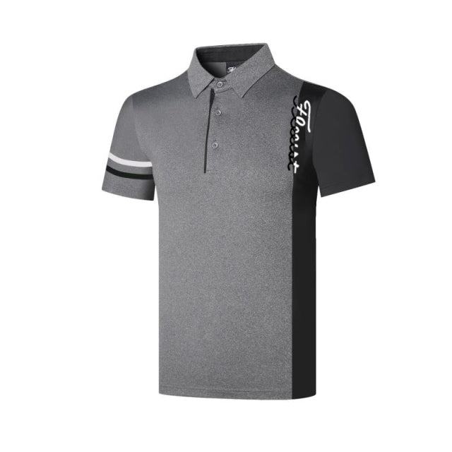 sanyamk New Men&#39;s Golf Shirt Summer Sports Golf Apparel Short Sleeve T-shirt Quick Dry Breathable Polo Shirts for Men Golf Wear