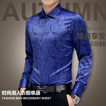 sanyamk Plus Size 5XL 2022 New Men&#39;s Luxury Shirts Wedding Dress Long Sleeve Shirt Silk Tuxedo Shirt Men Mercerized Cotton Shirt